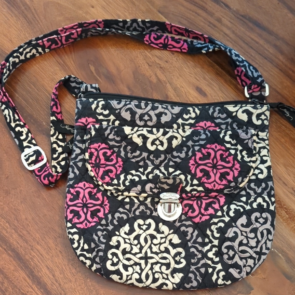 Vera Bradley Black and Pink Crossbody Bag